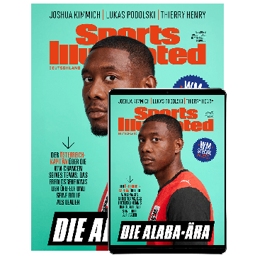 Titelbild der Sports Illustrated Ausgabe 03/2026. Im Mittelpunkt ist Fußballspieler David Alaba im Österreich Trikot und blickt von der Seite in die Kamera. Die Titelzeile „Die Alaba-Ära“ kündigt ein großes WM-Special an und thematisiert die anstehende WM
