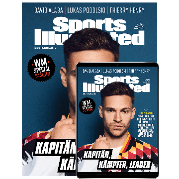 Titelbild der Sports Illustrated Ausgabe 03/2026. Im Mittelpunkt ist Fußballspieler Joshua Kimmich im Deutschland Trikot und blickt konzentriert in die Kamera. Die Titelzeile „Kapitän, Kämpfer, Leader“ kündigt ein großes WM-Special an und thematisiert die