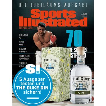 Lesen Sie 5 Ausgaben SPORTS ILLUSTRATED im Sparpaket mit THE DUKE Gin